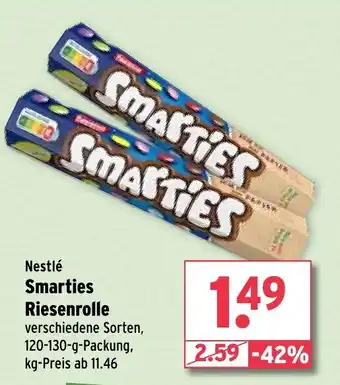 Wasgau Nestlé Smarties Riesenrolle Angebot