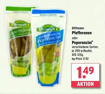 Wasgau Dittmann Pfefferonen oder Peperoncini Angebot