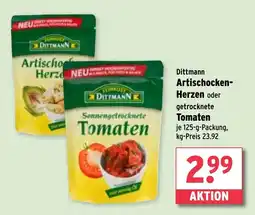 Wasgau Dittmann Artischocken- Herzen oder getrocknete Tomaten Angebot