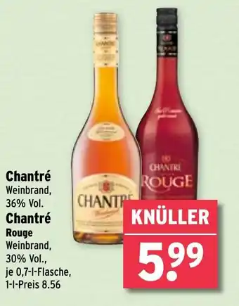 Wasgau Chantré Weinbrand, 36% Vol. Chantré Rouge Weinbrand, 30% Vol. Angebot