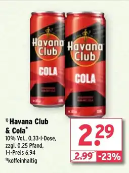 Wasgau Havana Club & Cola Angebot