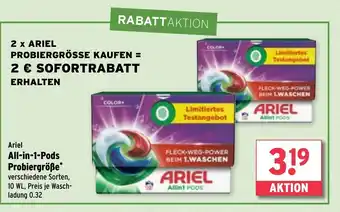 Wasgau Ariel All-in-1-Pods Probiergröße Angebot