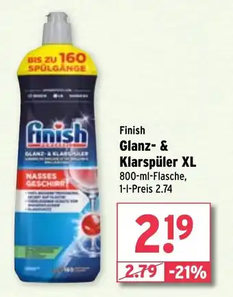 Wasgau Finish Glanz- & Klarspüler XL Angebot