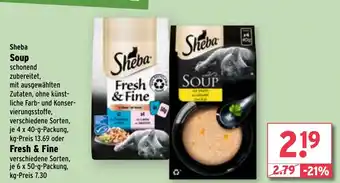 Wasgau Sheba Soup o. Fresh & Fine Angebot