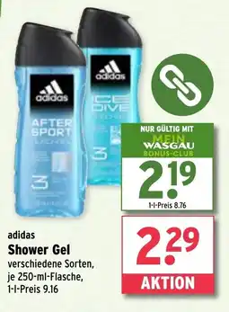 Wasgau adidas Shower Gel Angebot