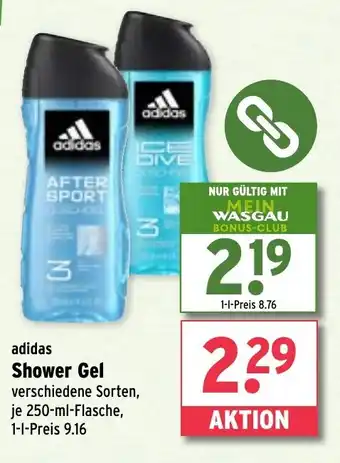 Wasgau adidas Shower Gel Angebot