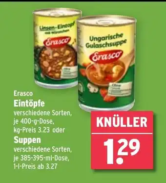 Wasgau Erasco Eintöpfe o. Suppen Angebot