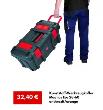 Hellweg Kunststoff-Werkzeugkoffer Magnus Eco 28-60 anthrazit/orange Angebot