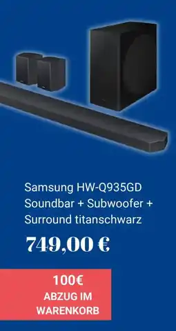 Euronics Samsung HW-Q935GD Soundbar + Subwoofer + Surround titanschwarz Angebot