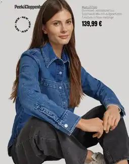 Peek & Cloppenburg Marc O'Polo Oversized Jeansbluse aus Baumwoll-Mix mit aufgesetzten Taschen in blau melange Angebot