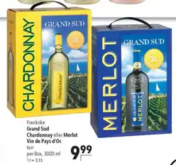 CITTI Markt Grand Sud Chardonnay eller Merlot Vin de Pays d'Oc Angebot