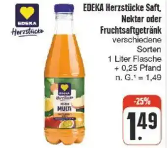 nah & gut EDEKA Herzstücke Saft, Nektar oder Fruchtsaftgetränk Angebot