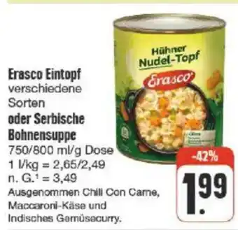 nah & gut Erasco Eintopf oder Serbische Bohnensuppe Angebot