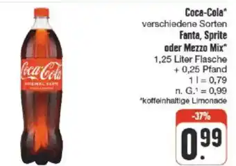 nah & gut Coca-Cola, Fanta, Sprite oder Mezzo Mix Angebot