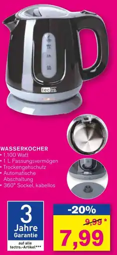 KODi tectro WASSERKOCHER 1.100 Watt Angebot