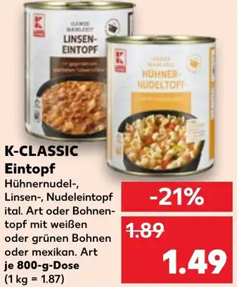 Kaufland K-CLASSIC Eintopf Angebot