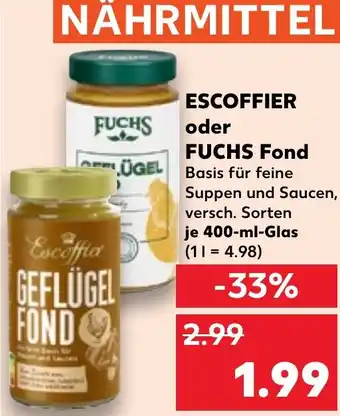 Kaufland ESCOFFIER oder FUCHS Fond Angebot