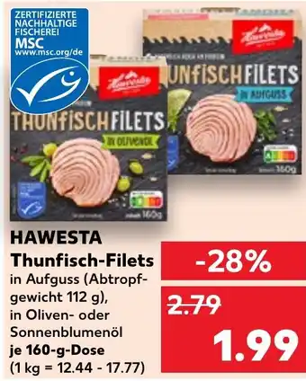 Kaufland HAWESTA Thunfisch-Filets Angebot