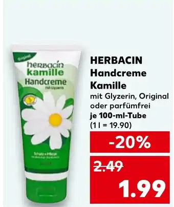 Kaufland HERBACIN Handcreme Kamille Angebot