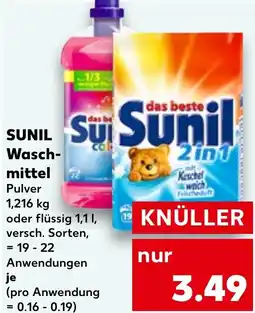 Kaufland SUNIL Wasch- mittel Angebot