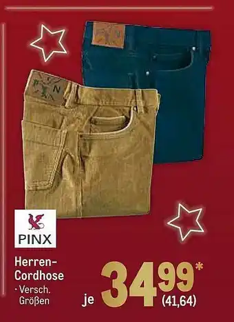 METRO Pinx Herren-cordhose Angebot