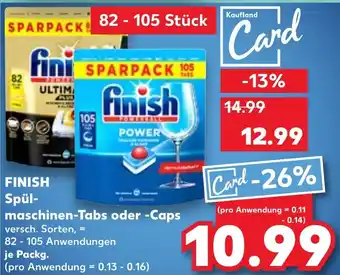 Kaufland FINISH Spül- finish maschinen-Tabs oder -Caps Angebot