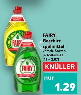 Kaufland FAIRY Geschirr- spülmittel Angebot