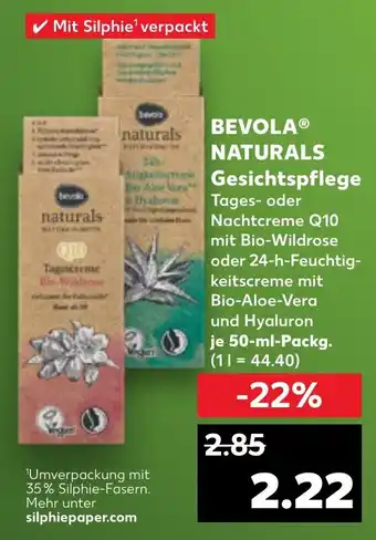 Kaufland BEVOLA NATURALS Gesichtspflege Angebot