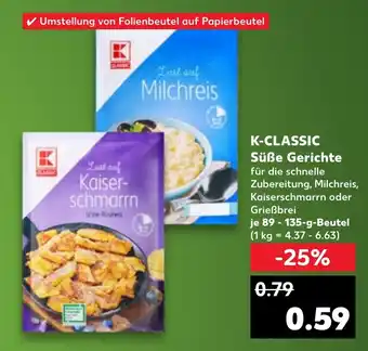 Kaufland K-CLASSIC Süße Gerichte Angebot