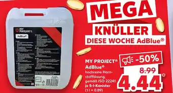 Kaufland MY PROJECT AdBlue hochreine Harn- stofflösung Angebot