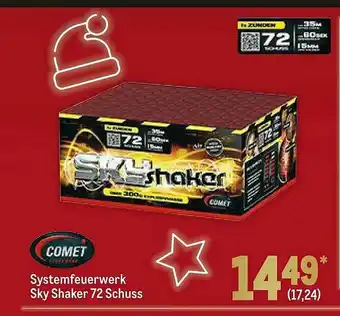 METRO Comet Systemfeuerwerk Sky Shaker 72 Schuss Angebot