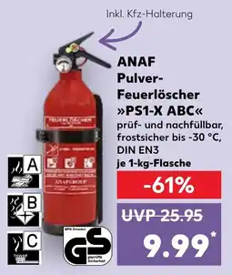 Kaufland ANAF Pulver- Feuerlöscher PS1-X ABC Angebot