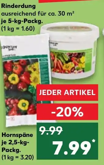 Kaufland Rinderdung/ Hornspäne Angebot