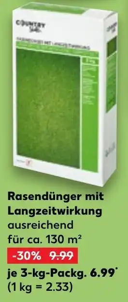 Kaufland Rasendünger mit Langzeitwirkung Angebot