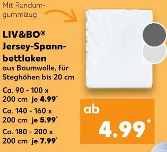 Kaufland LIV&BO Jersey-Spann- bettlaken Angebot