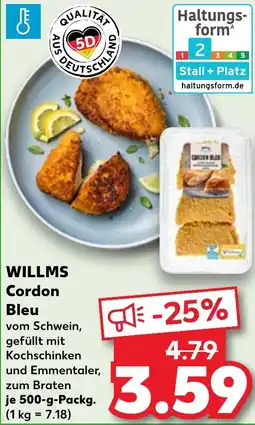 Kaufland WILLMS Cordon Bleu Angebot