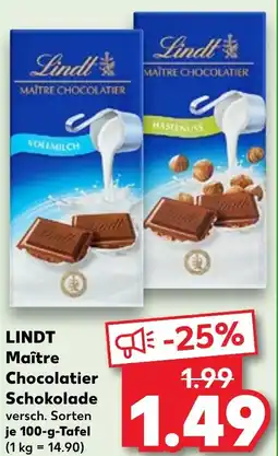 Kaufland LINDT Maître Chocolatier Schokolade Angebot