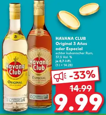 Kaufland HAVANA CLUB Original 3 Años oder Especial Angebot