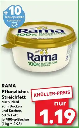 Kaufland RAMA Pflanzliches Streichfett Angebot