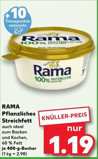 Kaufland RAMA Pflanzliches Streichfett Angebot