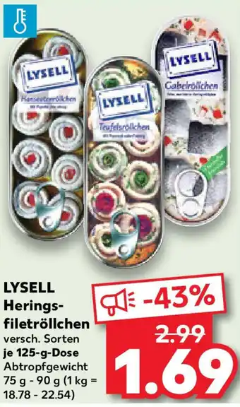 Kaufland LYSELL Herings- filetröllchen Angebot