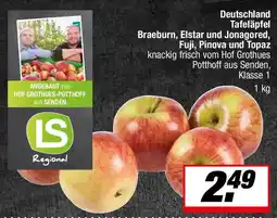 L. STROETMANN GROSSMARKT Deutschland Tafeläpfel Braeburn, Elstar und Jonagored, Fuji, Pinova und Topaz Angebot