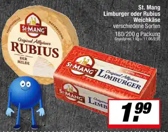 L. STROETMANN GROSSMARKT St. Mang Limburger oder Rubius Weichkäse Angebot