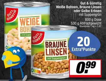 L. STROETMANN GROSSMARKT Gut & Günstig Weiße Bohnen, Braune Linsen oder Gelbe Erbsen Angebot