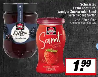 L. STROETMANN GROSSMARKT Schwartau Extra Konfitüre, Weniger Zucker oder Samt Angebot