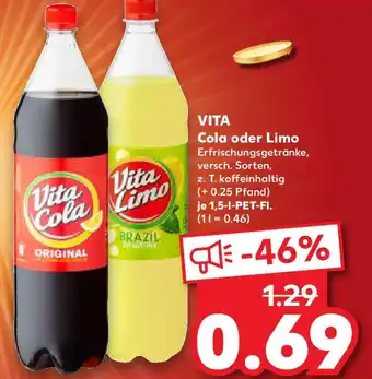 Kaufland VITA Cola oder Limo Angebot