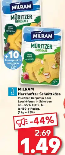 Kaufland MILRAM Herzhafter Schnittkäse Angebot