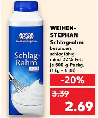 Kaufland WEIHEN- STEPHAN Schlagrahm Angebot