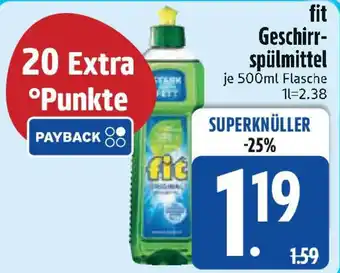 Edeka fit Geschirr- spülmittel Angebot