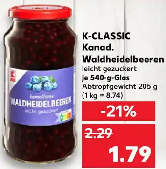 Kaufland K-CLASSIC Kanad. Waldheidelbeeren Angebot